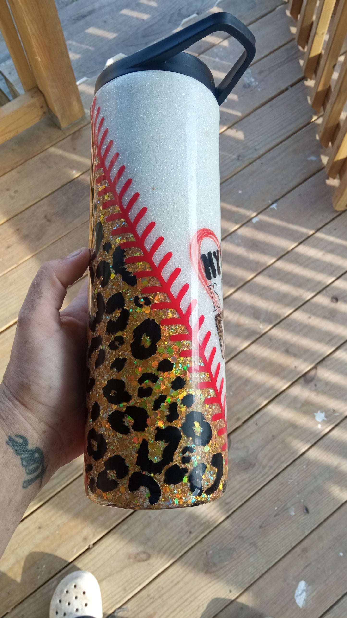 Leopard Baseball Tumbler