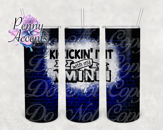 Blue Mommy & Me "Kickin it with" Match Set Tumbler