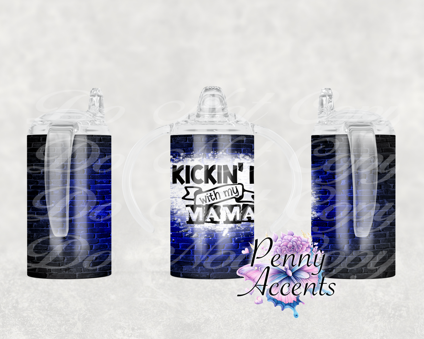 Blue Mommy & Me "Kickin it with" Match Set Tumbler